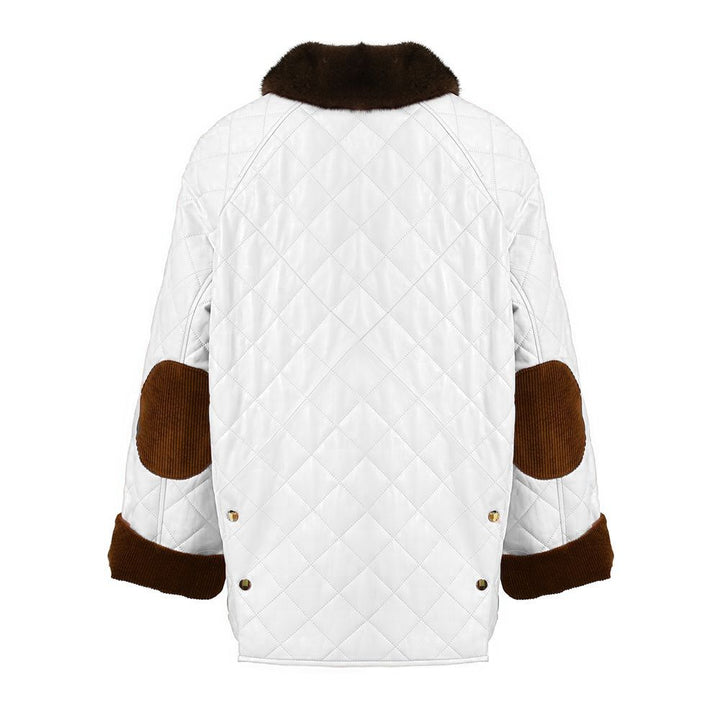 Giacca Molly Bianca in Pelle e Visone