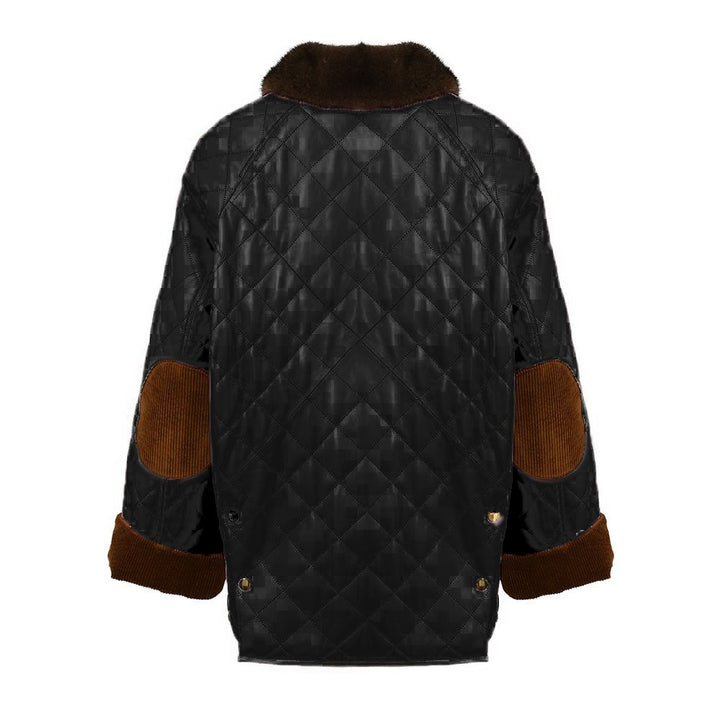 Giacca Molly Nera in Pelle e Visone