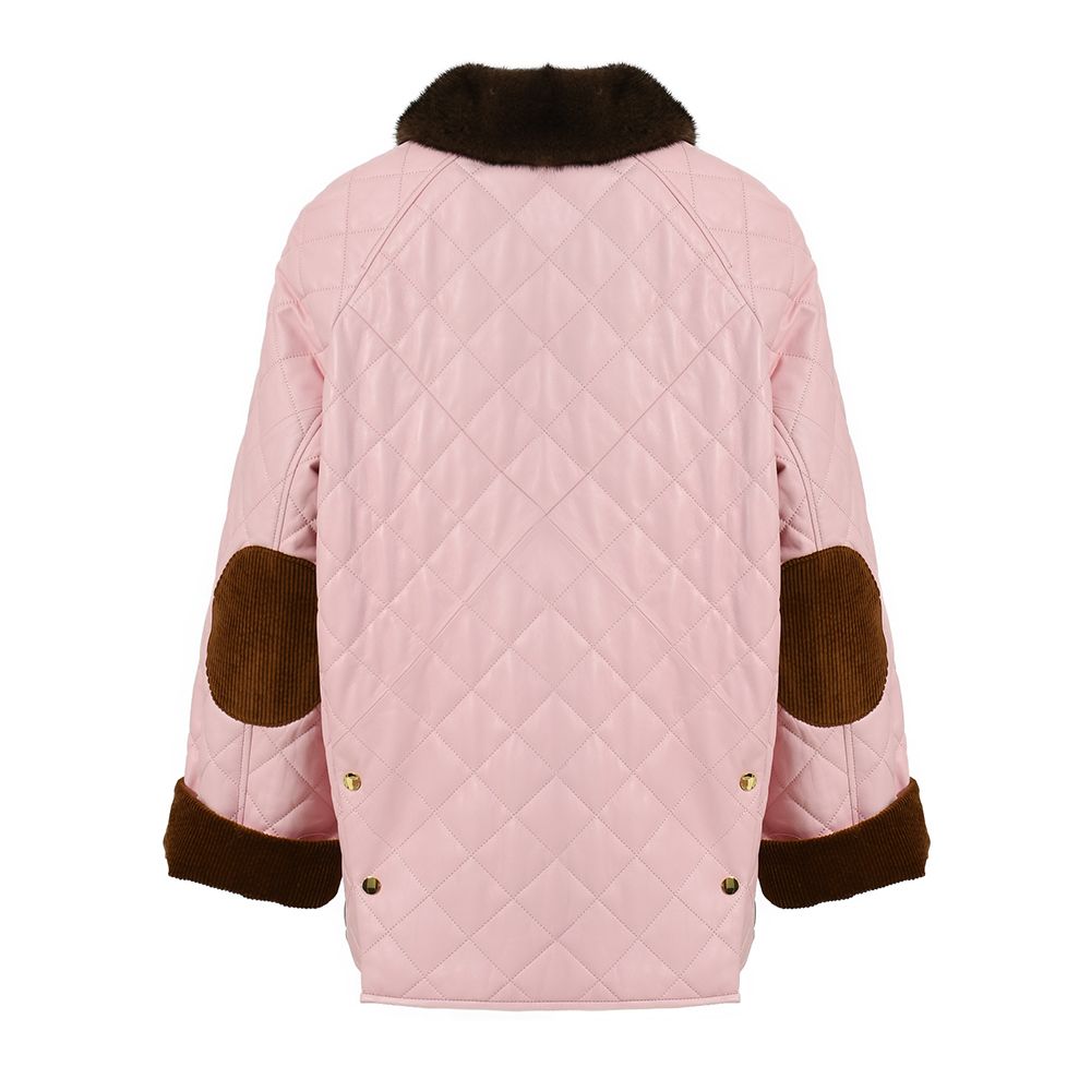 Giacca Molly Rosa in Pelle e Visone