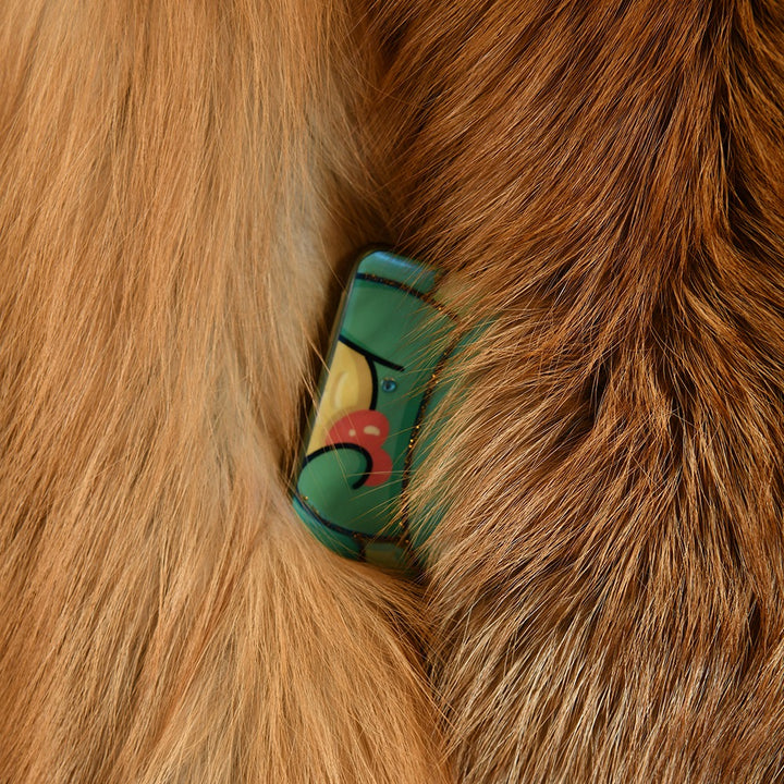 Giacca Pamel Multicolore in Pelliccia di Volpe