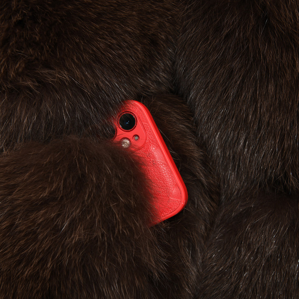 Giacca Seattle Marrone in Pelliccia di Volpe