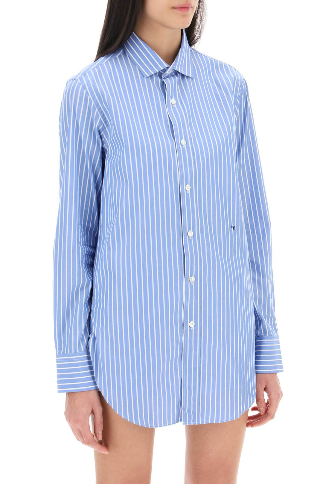 Camicia In Popeline A Righe - Homme Girls - Donna