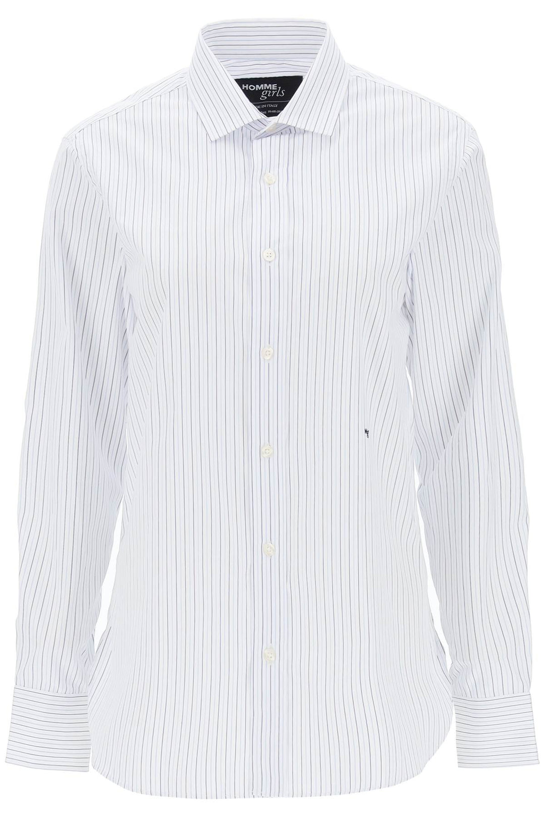 Camicia In Popeline A Righe - Homme Girls - Donna