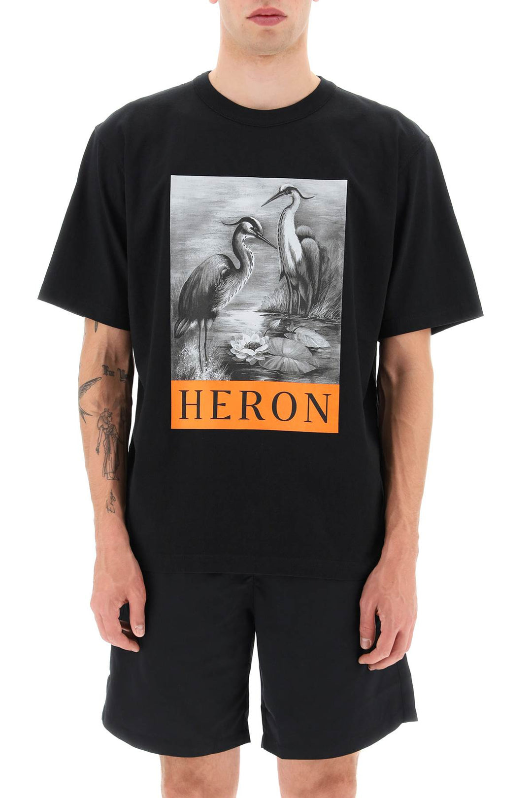 T Shirt Con Stampa Aironi B/N - Heron Preston - Uomo