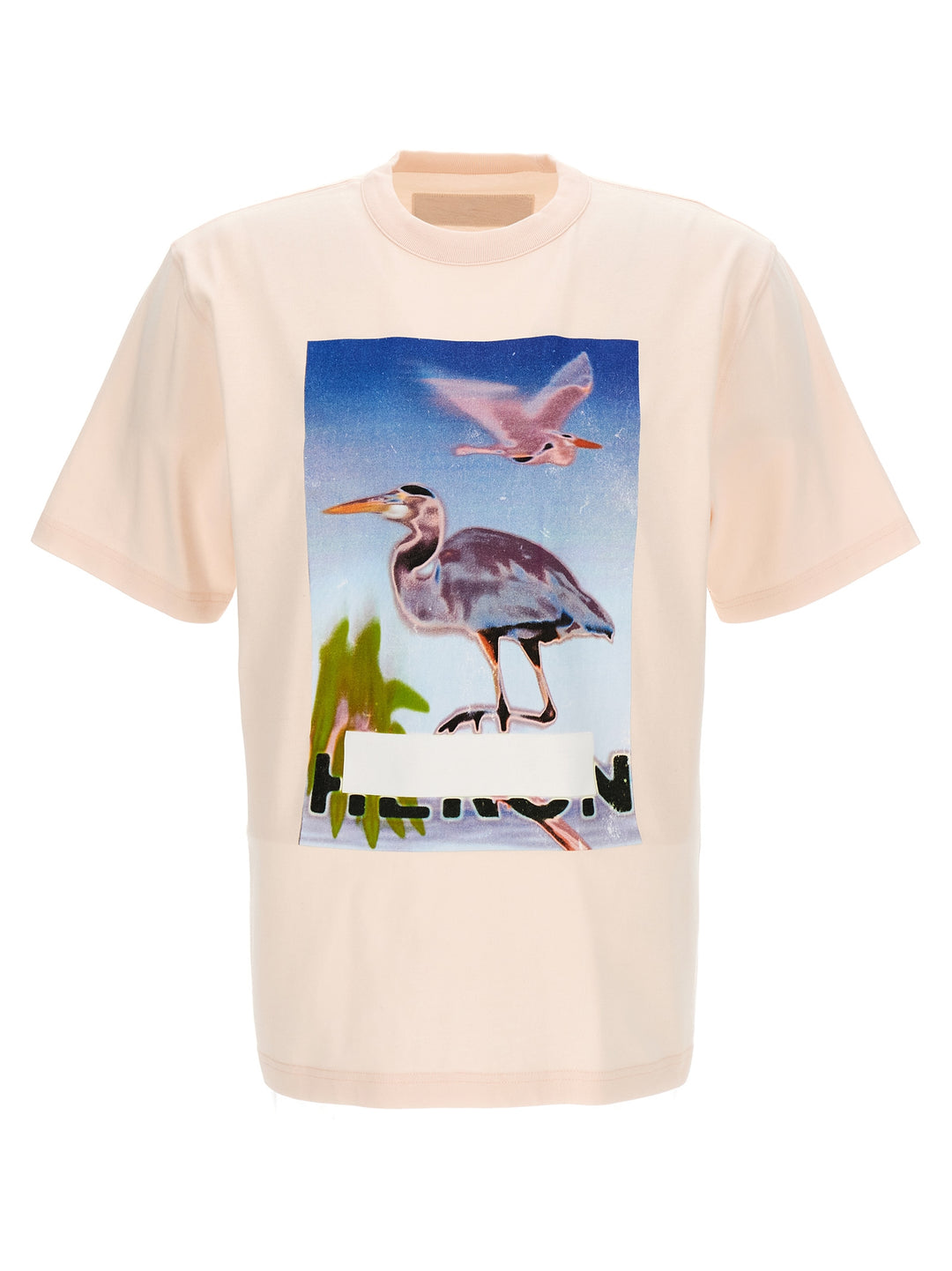 Censored Heron T Shirt Rosa