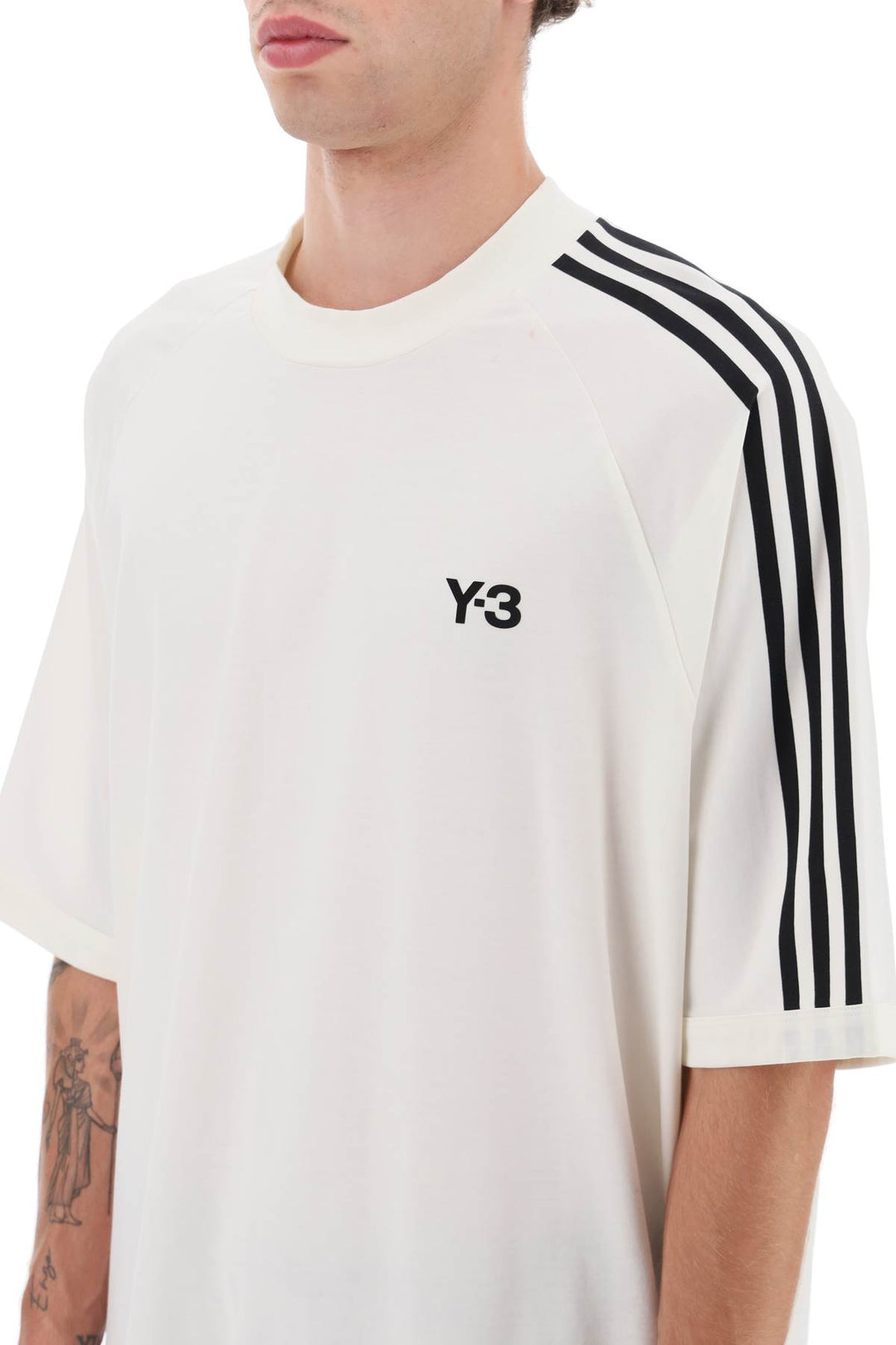 Maxi T Shirt Girocollo 3 Stripes - Y-3 - Uomo