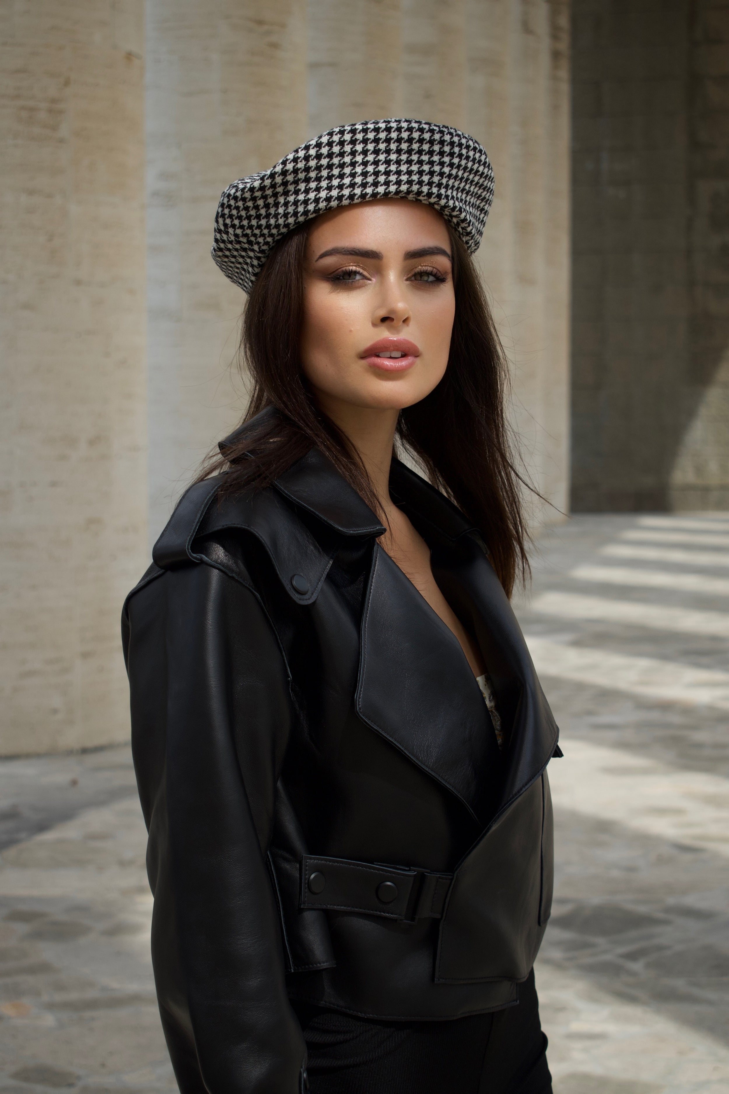 Chiodo Ilaria in pelle di agnello nero-Wanan Touch-Wanan Luxury