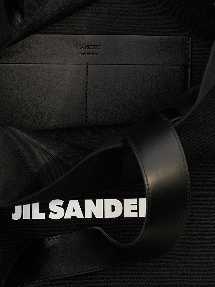 Jil Sander Flat Shopper Tote - Nero | 753dffc66b4861d48351d7af6d0e2df55b88e52e