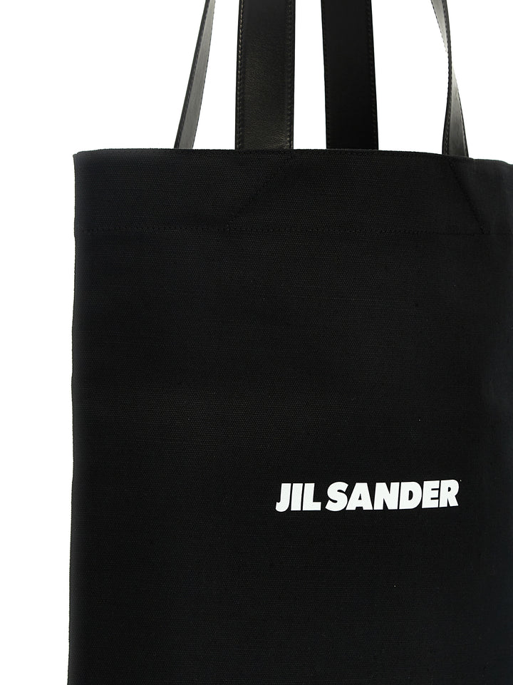 Jil Sander Flat Shopper Tote - Nero | 0d1bc3cff37aa4480693a350bc3cc84ad430f560