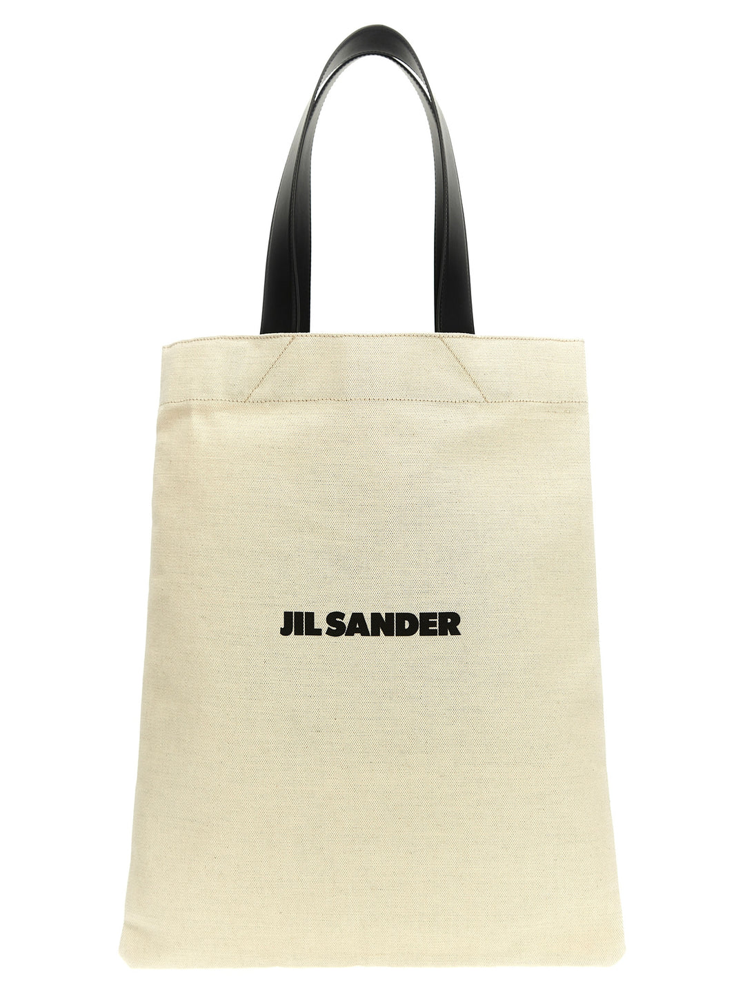 Jil Sander Flat Shopper Tote - Bianco/Nero | 3f8a624e3939aa24d1b1140ae8e29de4c2a76eb1
