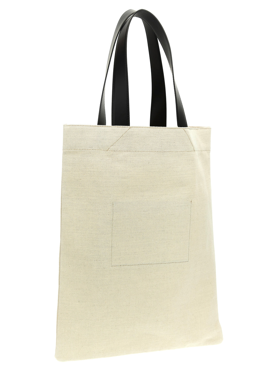 Jil Sander Flat Shopper Tote - Bianco/Nero | 81889b46f4187c31ed457fb0045d789a81fd2673