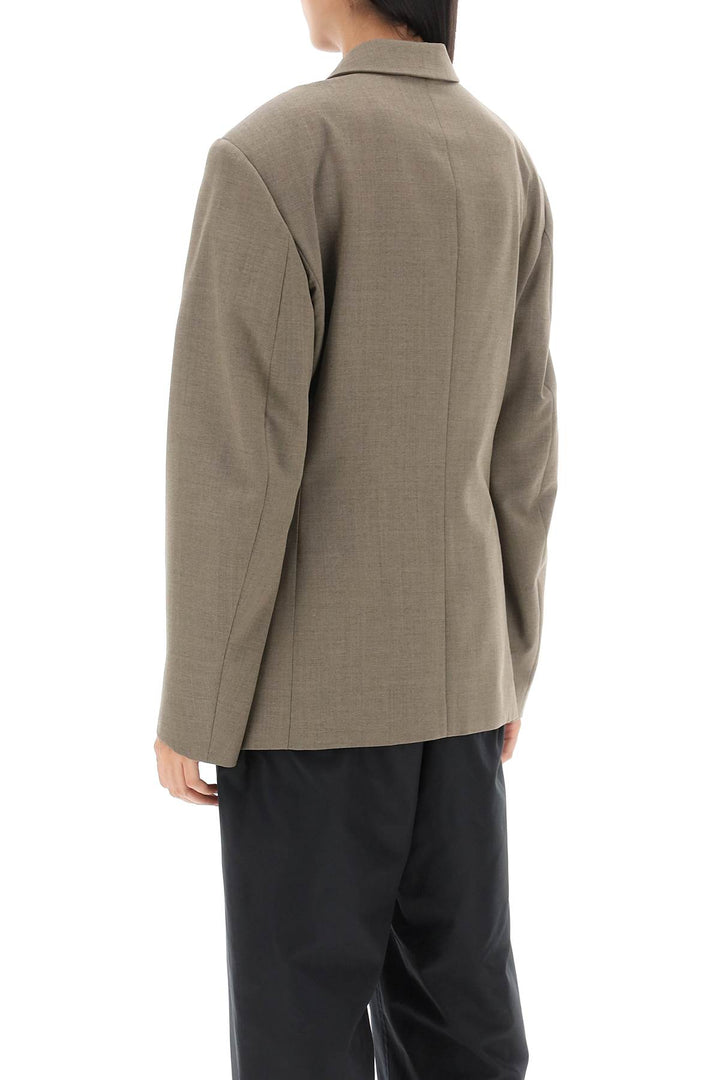 Blazer Doppiopetto In Tropical Poly Wool - Lemaire - Donna