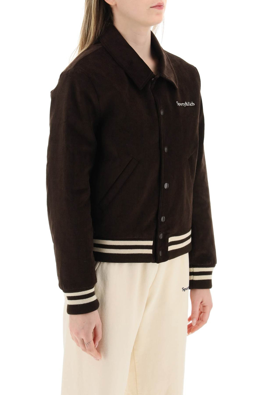 Giacca Varsity In Velluto A Coste - Sporty Rich - Donna