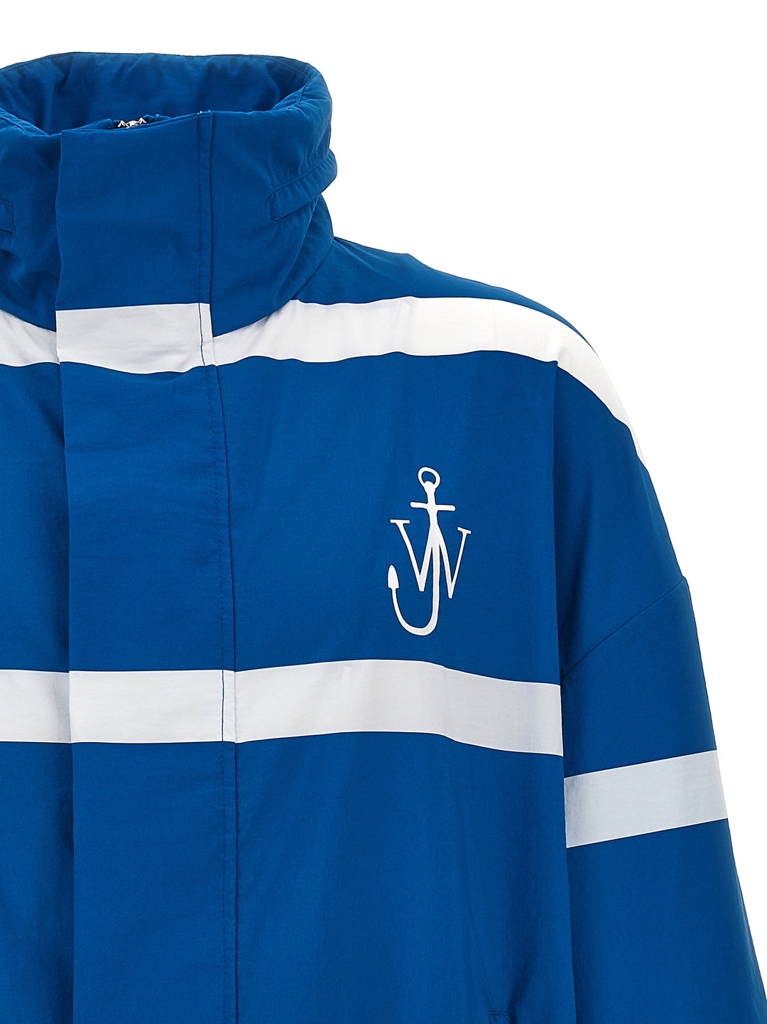 Logo Print Striped Jacket Giacche Blu