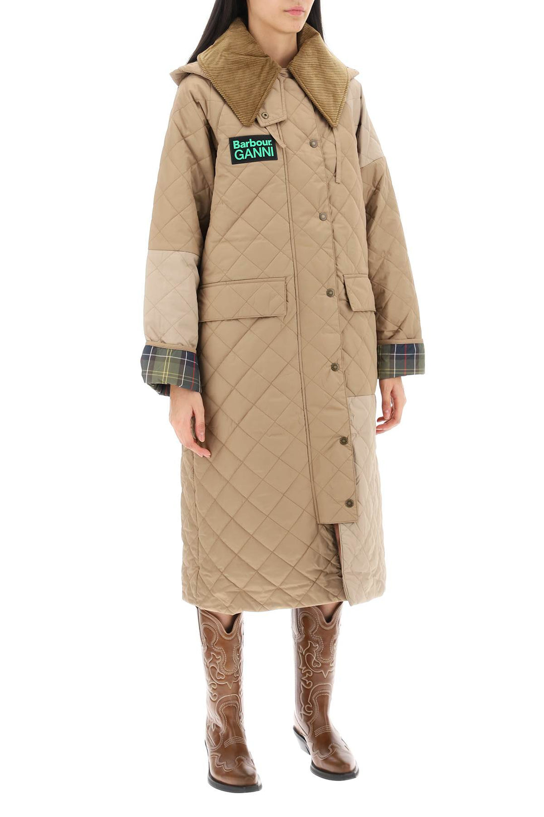Trench Trapuntato Burghley - Barbour X Ganni - Donna