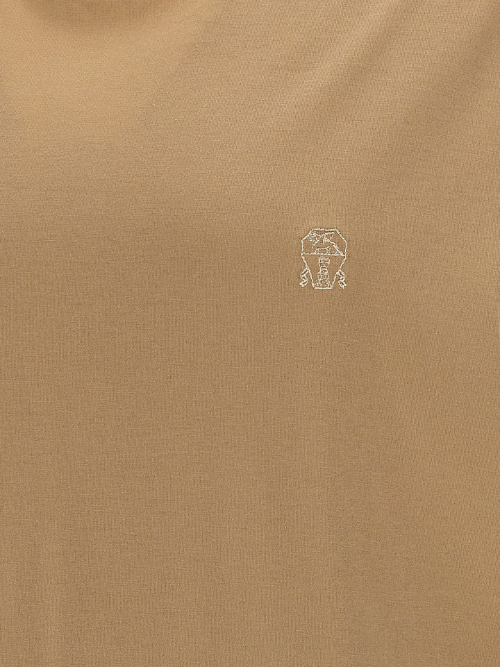 Double Layer T Shirt Beige