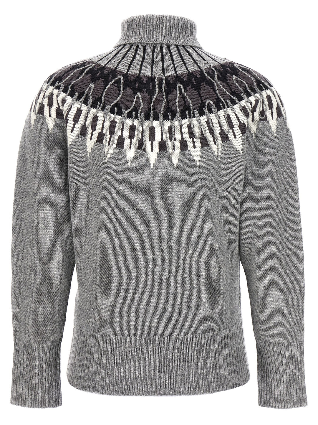 Sequin Jacquard Sweater Maglioni Grigio