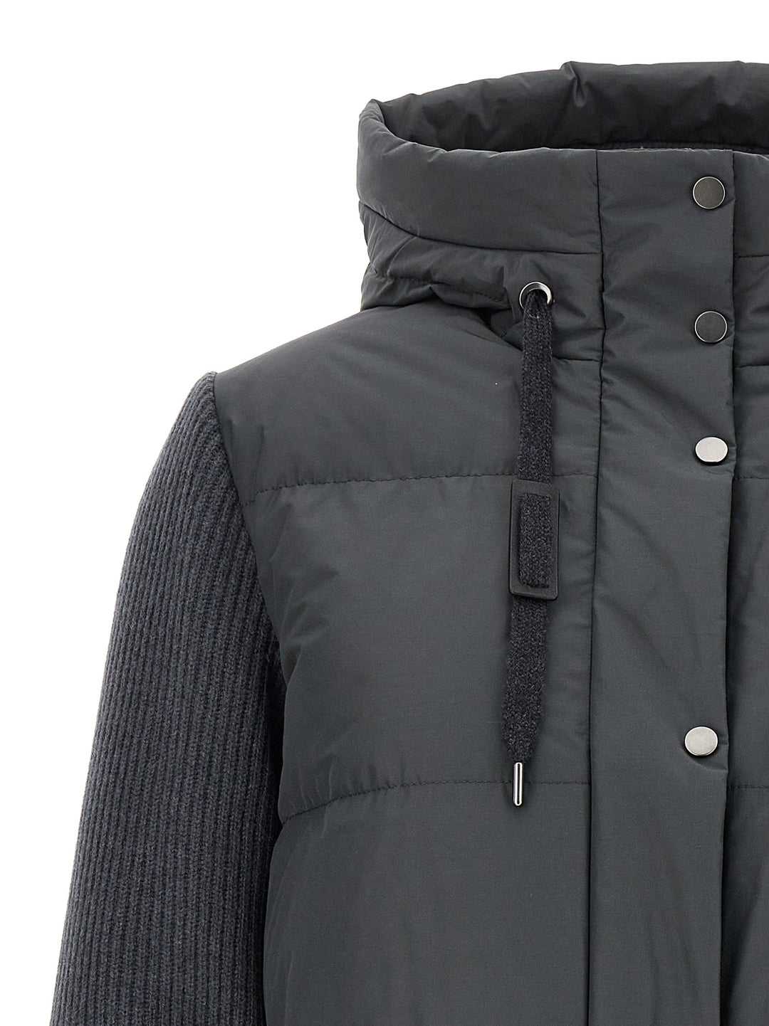 Two-Material Down Jacket Giacche Grigio