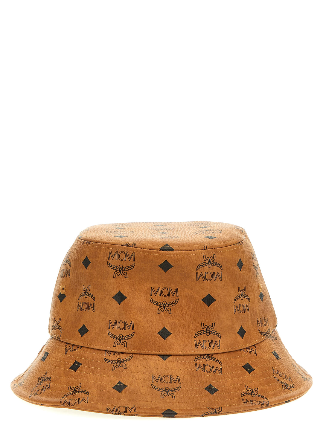 Logo Print Bucket Hat Cappelli Marrone