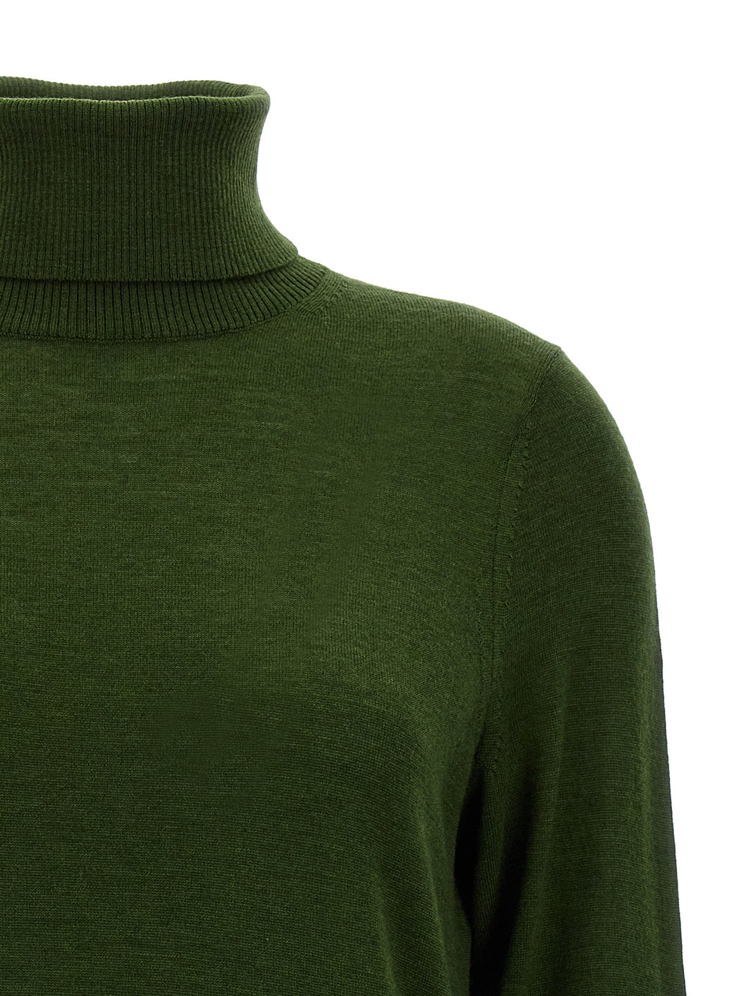 Logo Buttons Turtleneck Sweater Maglioni Verde