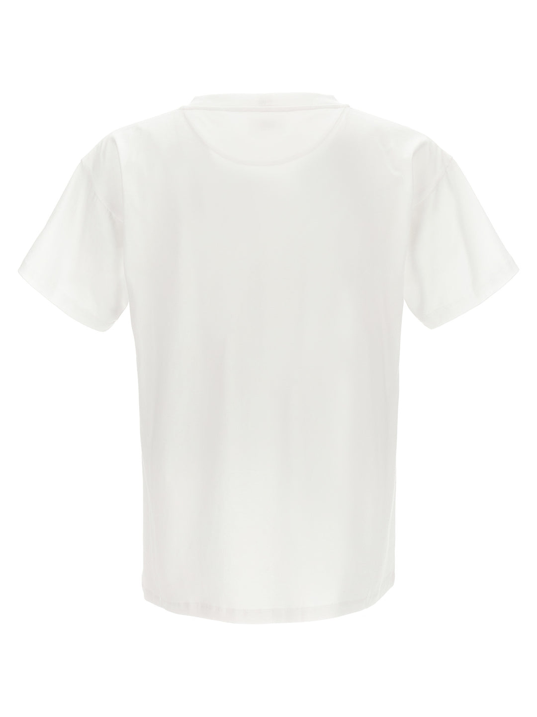 Flocked Logo T Shirt Bianco