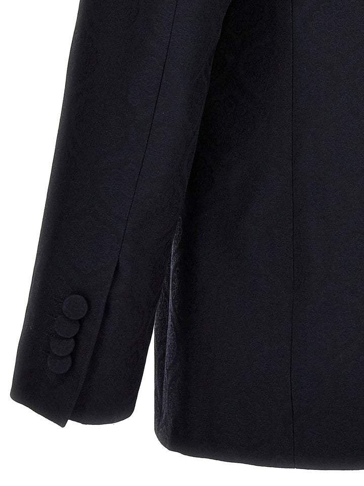 Etro Single-Breasted Jacquard Blazer - Blu | 575b768cb1dce52587cefbff08c2caa6426924a7