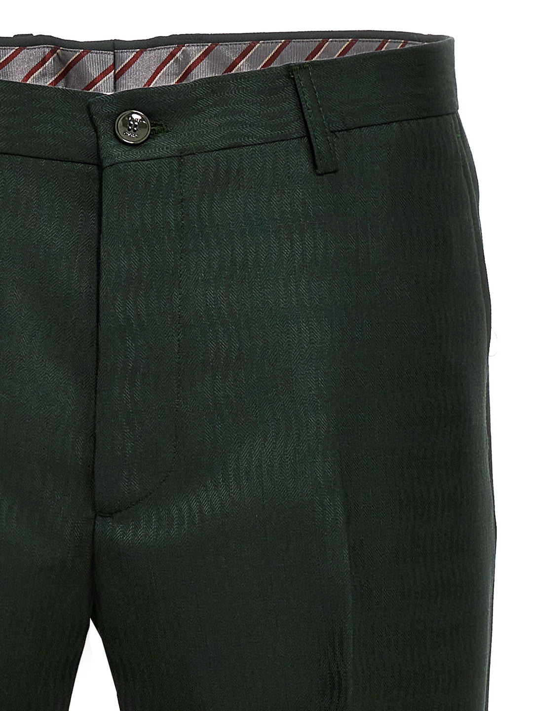 Jacquard Pantaloni Verde