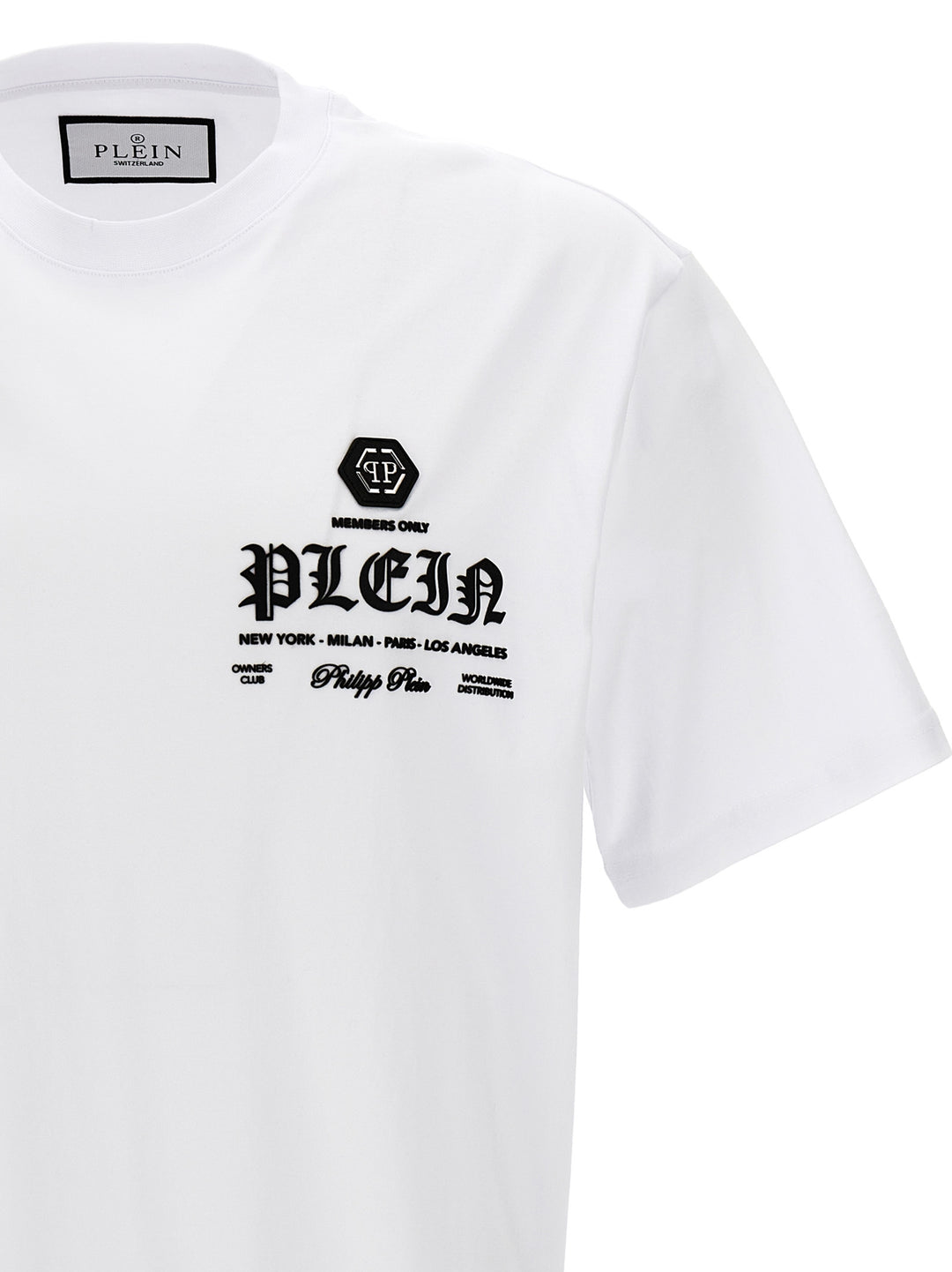 Rubberized Logo T Shirt Bianco