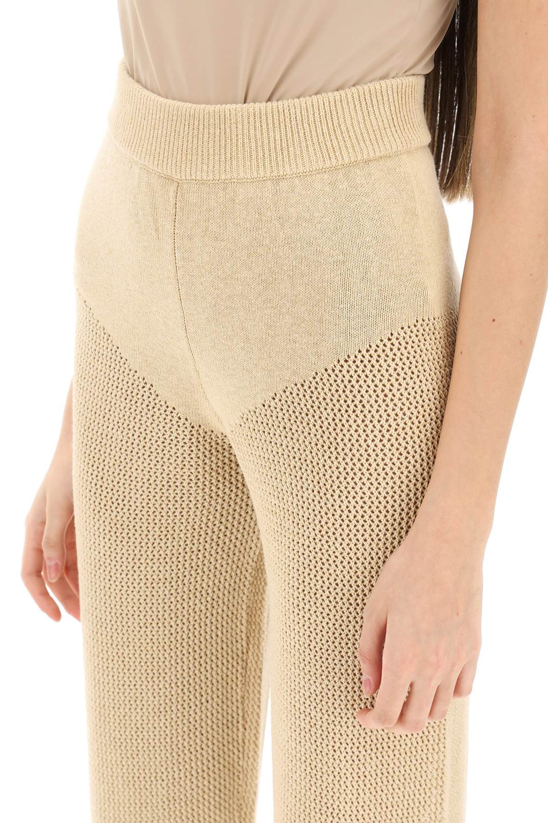 Pantaloni 'Cambria' In Maglia Traforata - Mvp Wardrobe - Donna