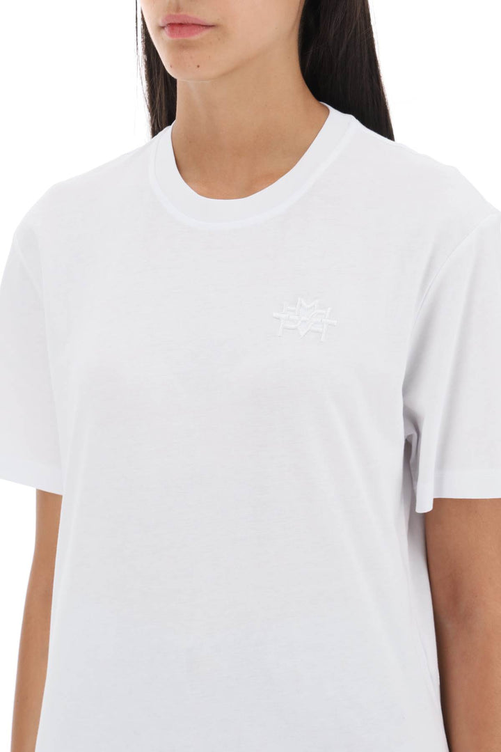 T Shirt Con Ricamo Logo Tono Su Tono - Mvp Wardrobe - Donna