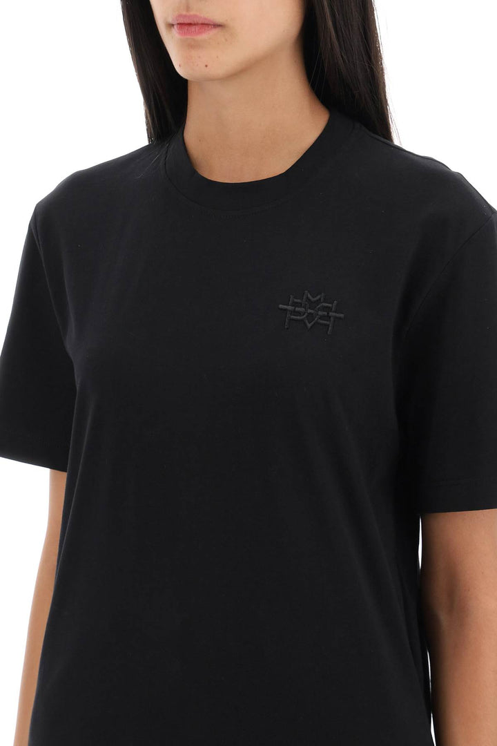 T Shirt Con Ricamo Logo Tono Su Tono 'Monforte' - Mvp Wardrobe - Donna
