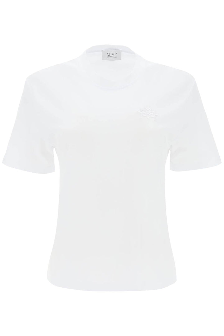 T Shirt Con Ricamo Logo Tono Su Tono - Mvp Wardrobe - Donna
