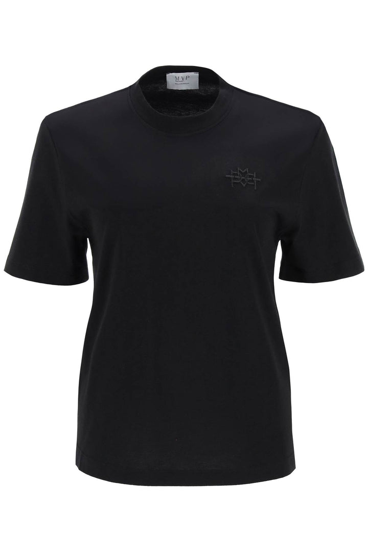 T Shirt Con Ricamo Logo Tono Su Tono 'Monforte' - Mvp Wardrobe - Donna