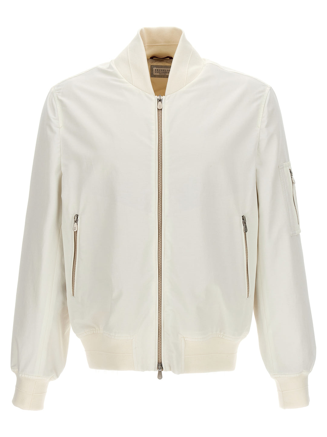 Cotton Bomber Jacket Giacche Bianco