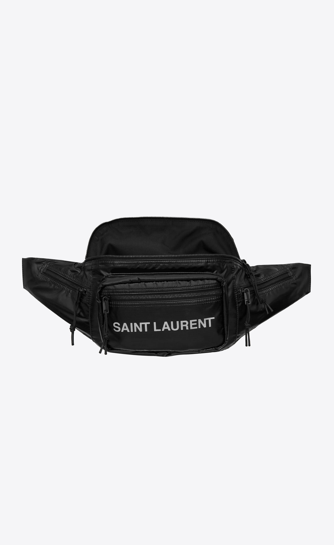 Marsupio Logo Saint Laurent in nylon nero-Saint Laurent-Wanan Luxury