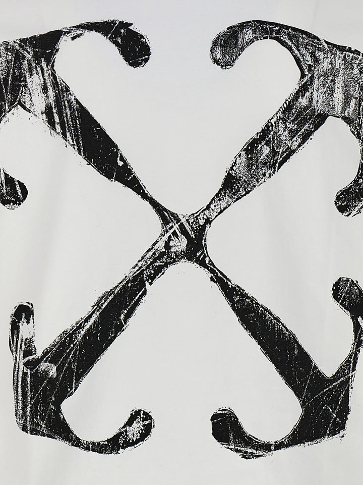 Scratch Arrow T Shirt Bianco/Nero