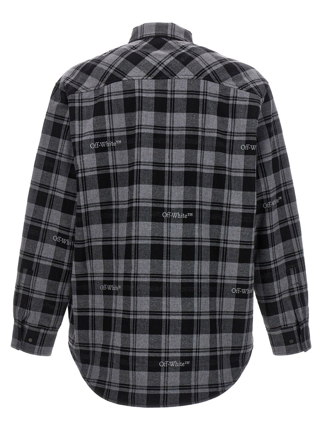 Check Flannel Padded Giacche Grigio