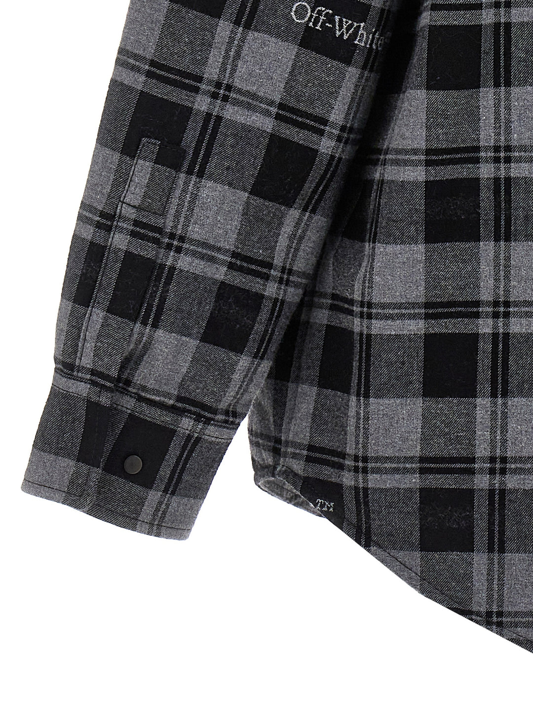 Check Flannel Padded Giacche Grigio