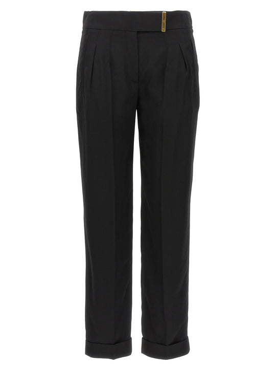 Metal Bar Detail Trousers Pantaloni Nero