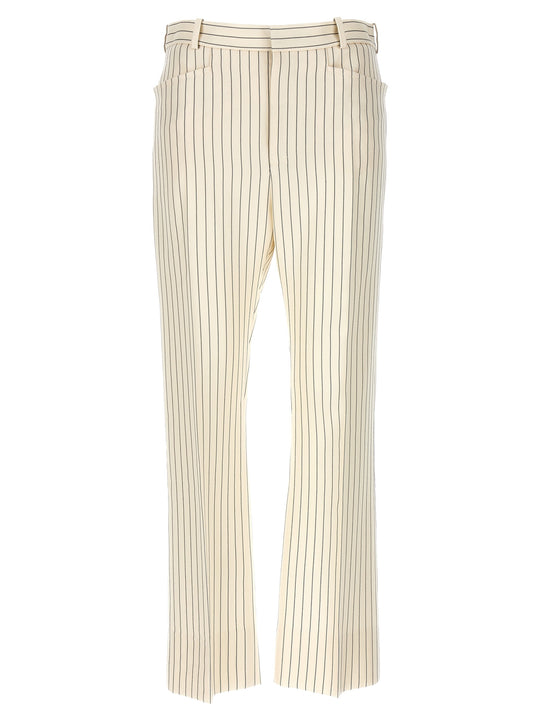 Pinstripe Pantaloni Bianco/Nero