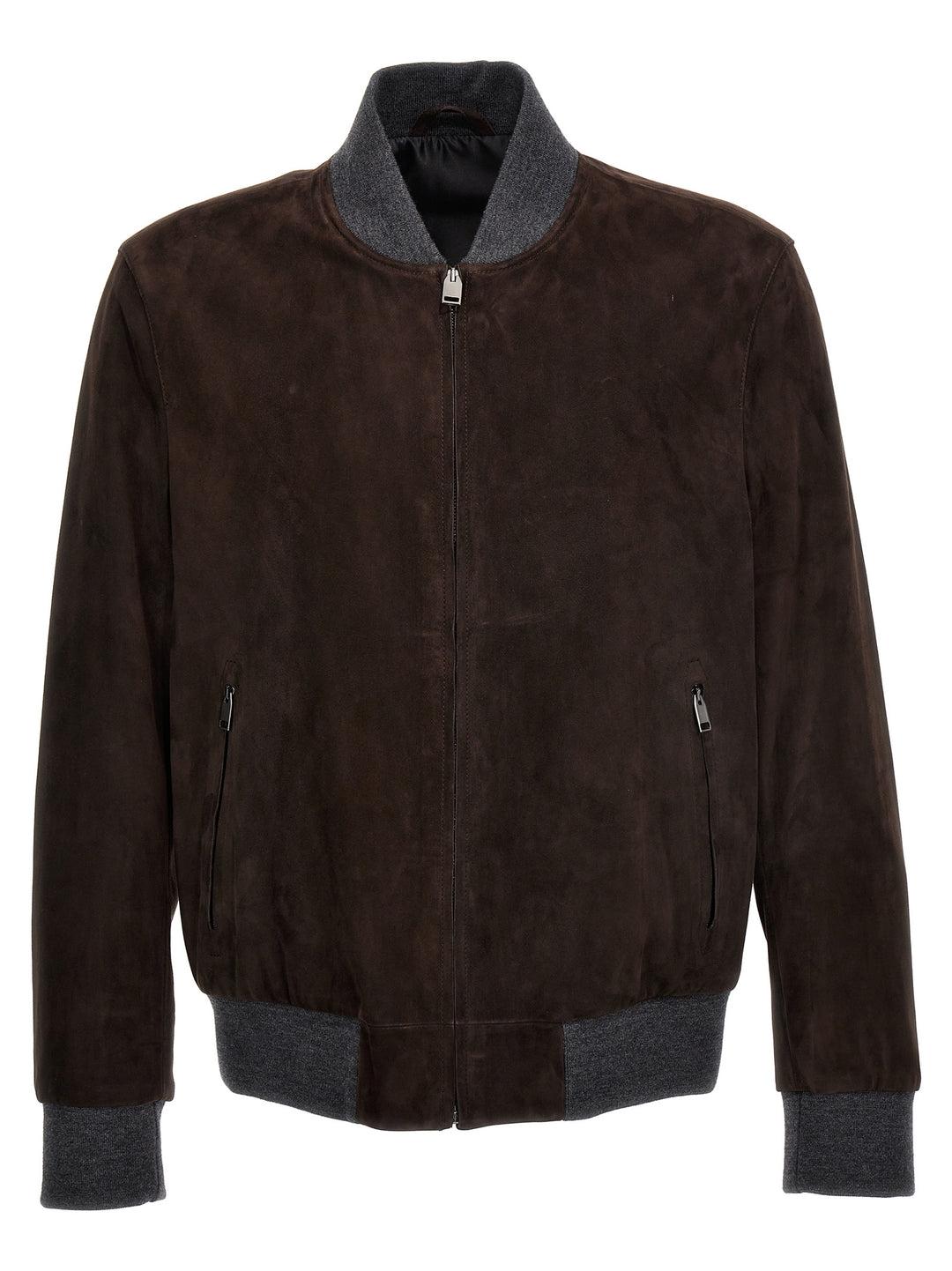 Suede Bomber Jacket Giacche Marrone