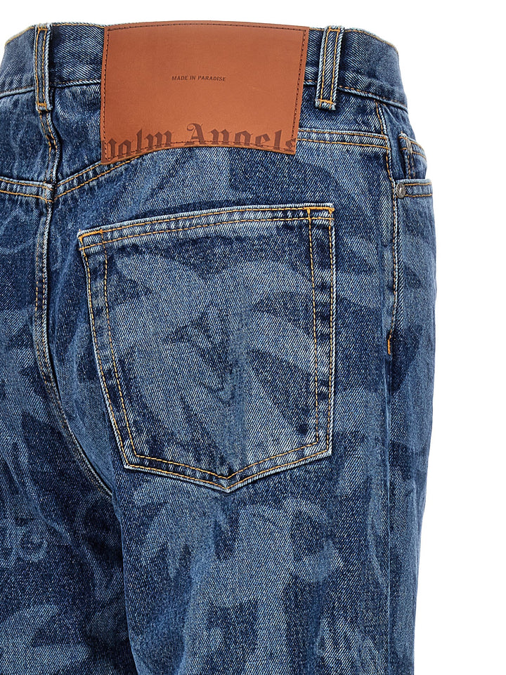 Palmity Allover Laser Jeans Blu