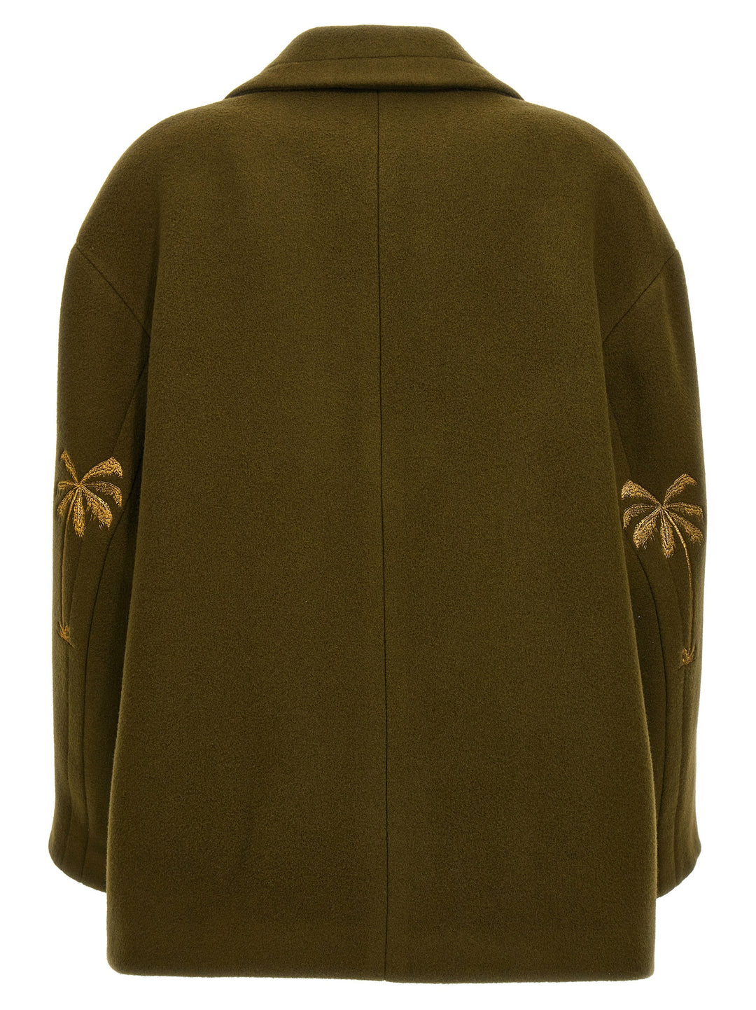 Palm Embroidery Coat Trench E Impermeabili Verde