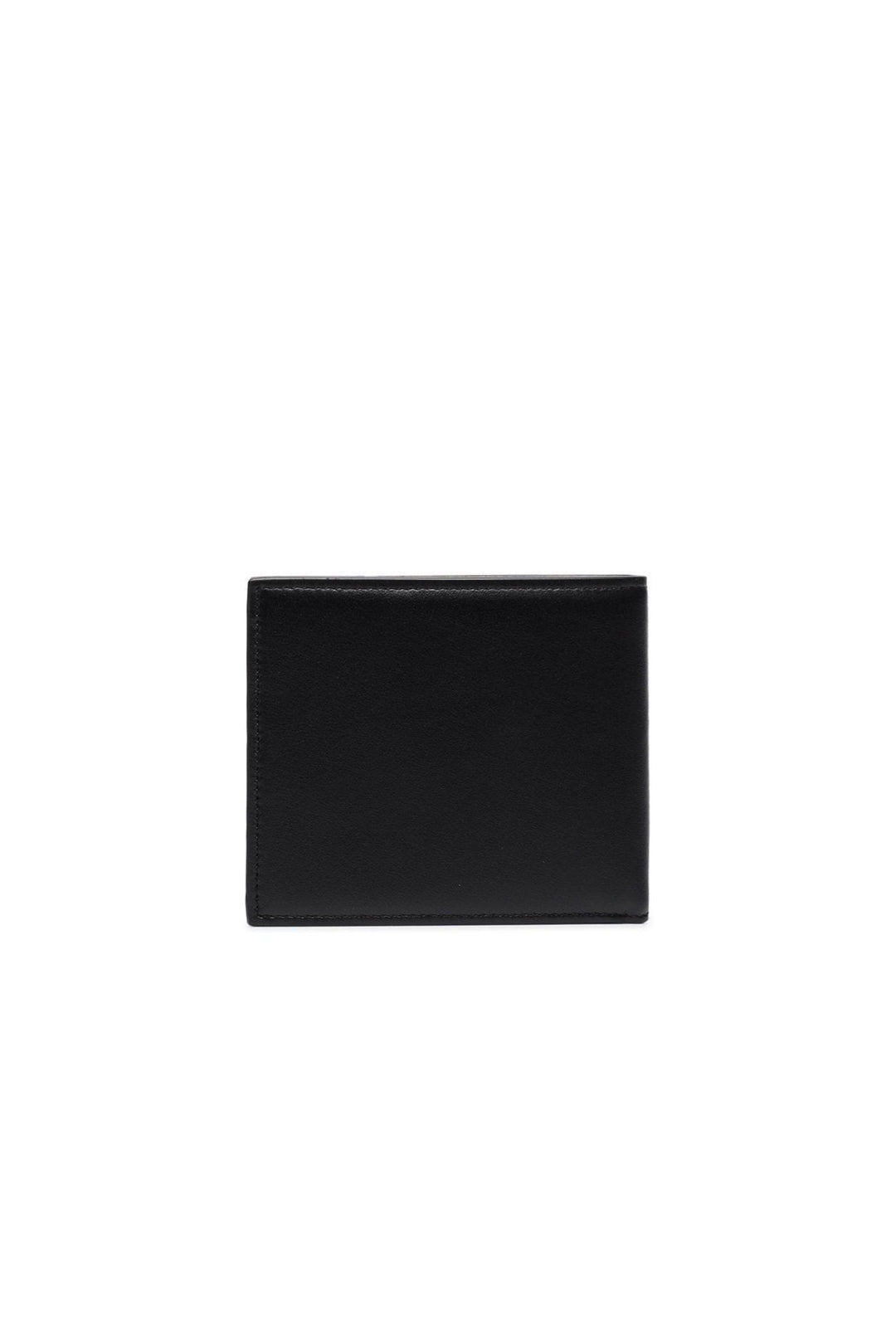 Portafoglio Bi-fold in Pelle Nero con Logo