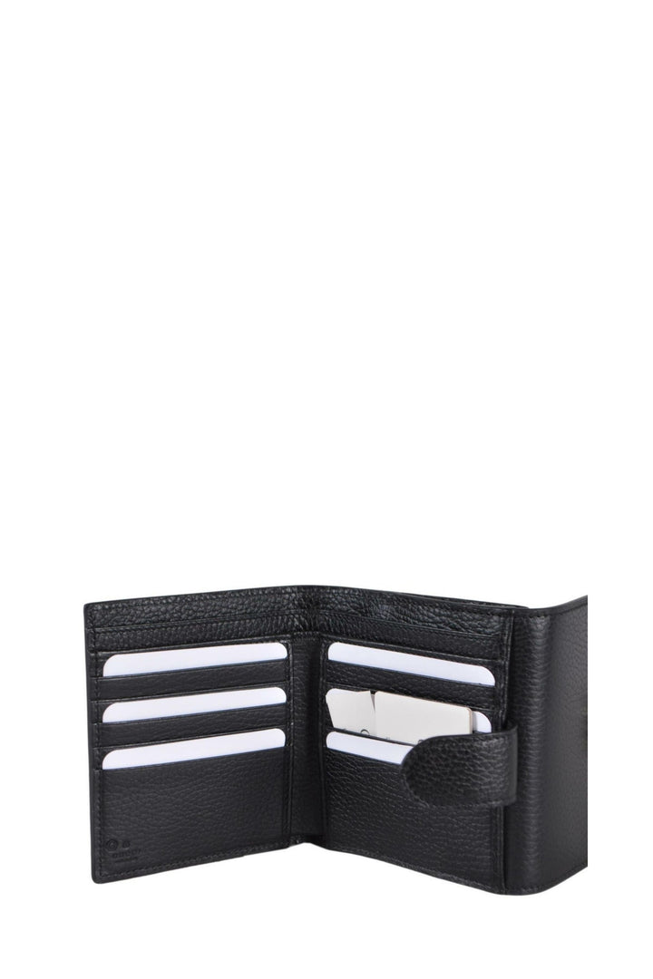 Portafoglio Interlocking GG logo pelle nero-Gucci-Wanan Luxury