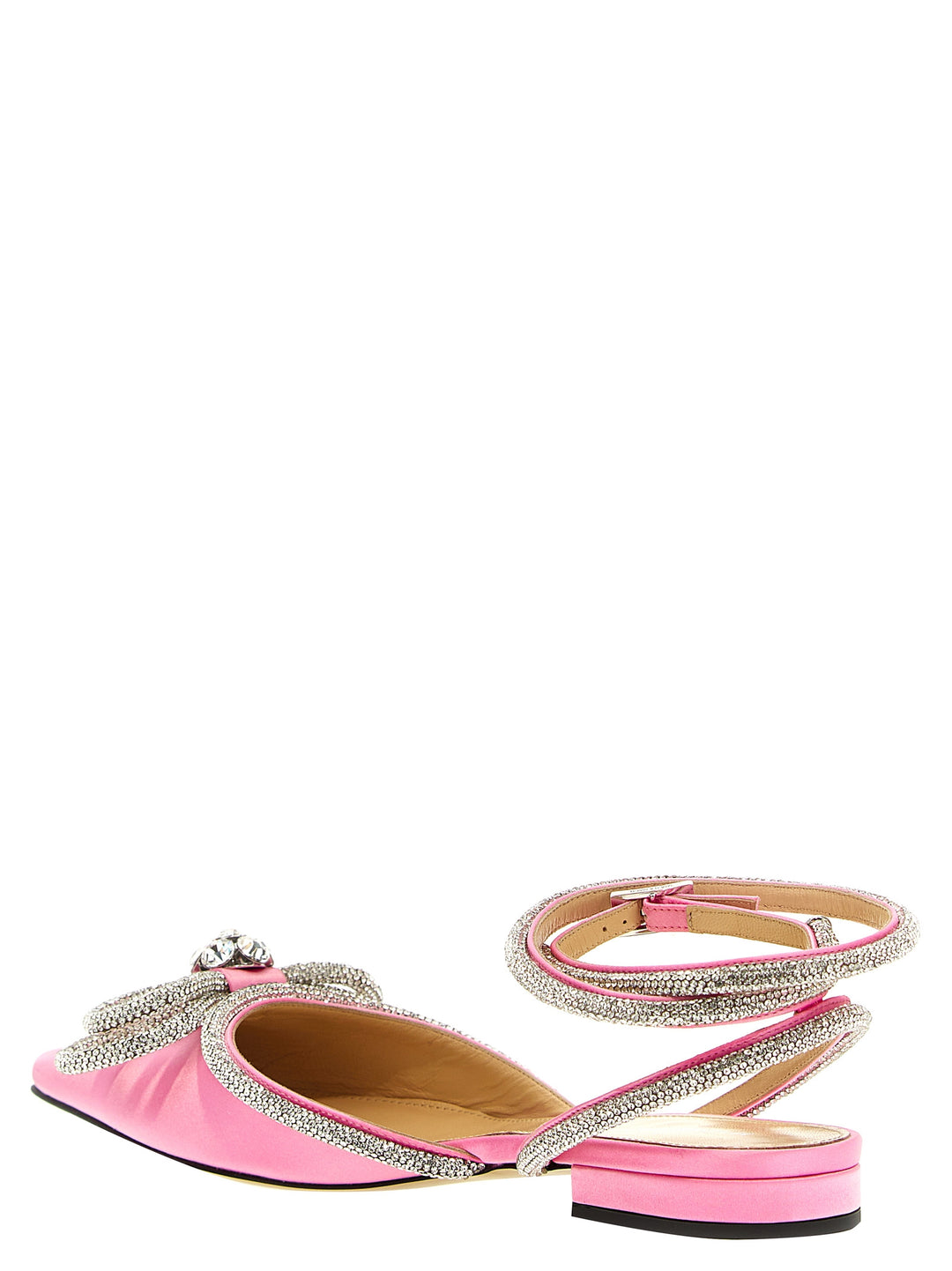 Double Bow Flat Shoes Rosa
