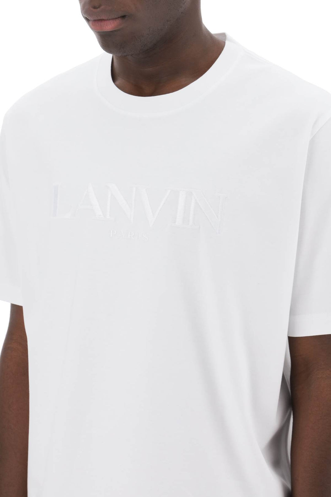 T Shirt Con Logo Ricamato - Lanvin - Uomo