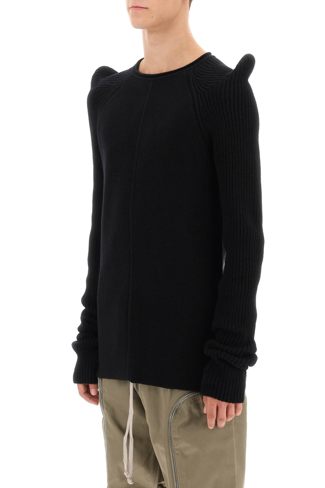 Pullover In Cashmere Con Spalle A Punta - Rick Owens - Uomo