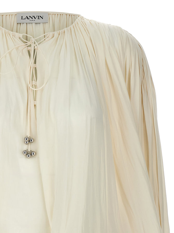 Lanvin Wide Blouse Camicie - Bianco | a381bcaf322dae8913819bb13e30fb4e6e3c79d2