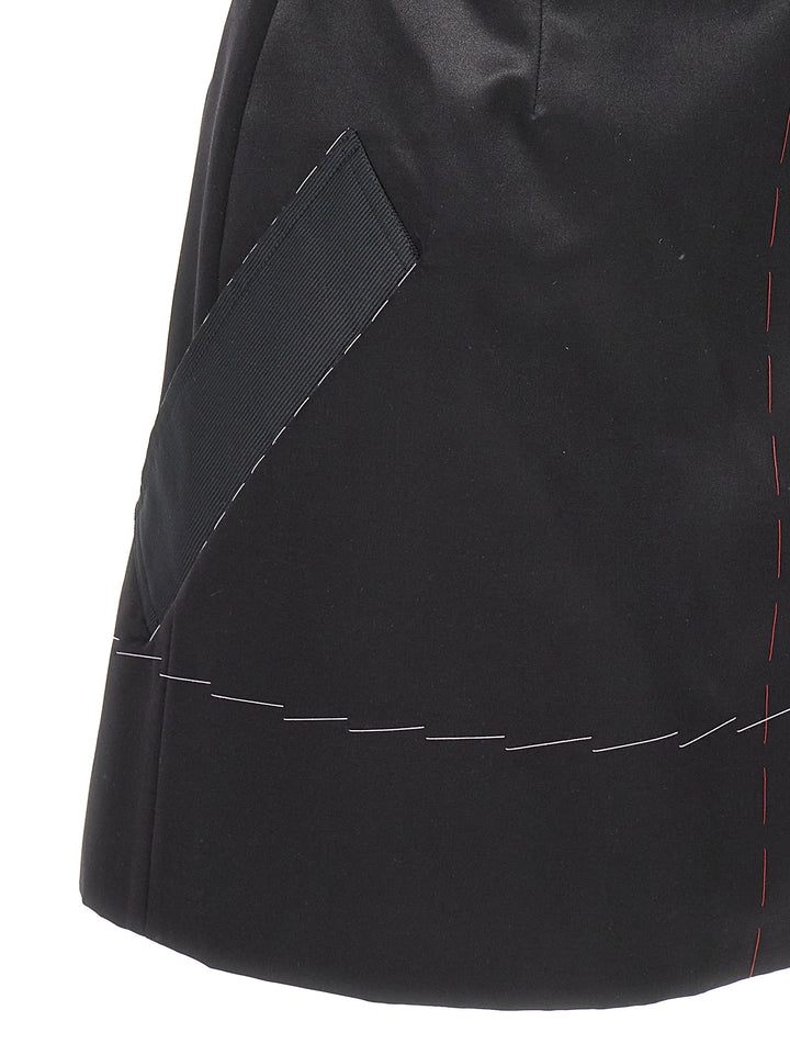 Maison Margiela Contrast Stitching Corset Dress Gonne - Nero | 2f2795affaaccfe9d500e1b29644891188034d07